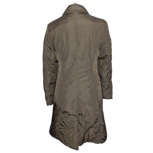 Add Down Long Goose Down Puffer Jacket in Olive Taupe, Size 4 - Picture 3 of 10